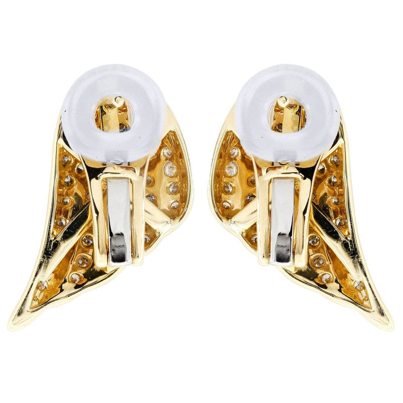 Diamond Earrings For Men |  14K Yellow Gold  | 1.56 Carats