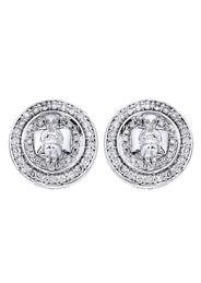 Diamond Earrings For Men |  14K White Gold  | 0.82 Carats