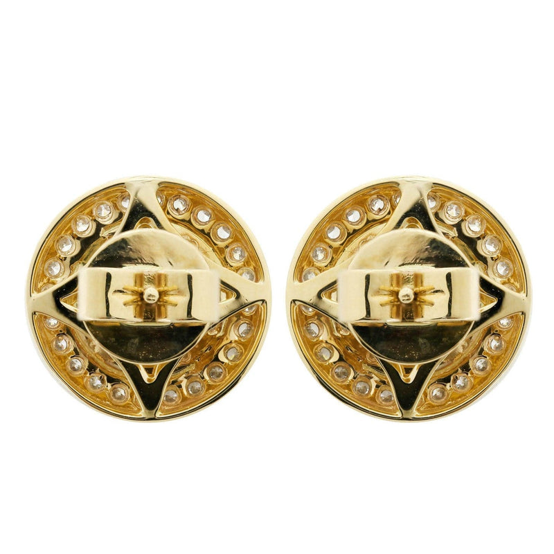 Diamond Earrings For Men |  14K Yellow Gold  | 0.84 Carats