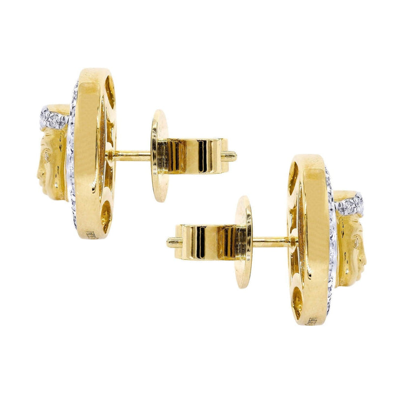 Diamond Earrings For Men |  14K Yellow Gold  | 0.84 Carats