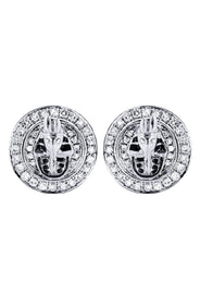 Diamond Earrings For Men |  14K White Gold  | 0.75 Carats