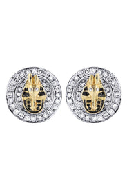Diamond Earrings For Men |  14K Yellow Gold  | 0.76 Carats