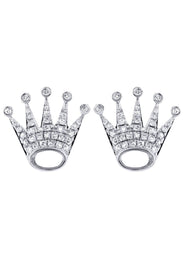 Diamond Earrings For Men |  14K White Gold  | 0.86 Carats