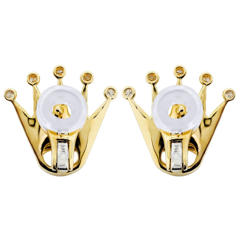 Diamond Earrings For Men |  14K Yellow Gold  | 0.87 Carats