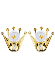 Diamond Earrings For Men |  14K Yellow Gold  | 0.87 Carats