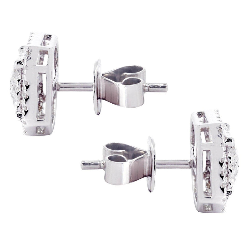 Diamond Stud Earrings For Men | 14K White Gold | 0.86 Carats