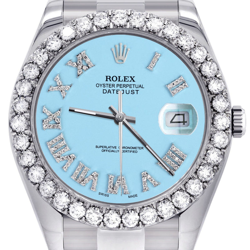 Rolex Datejust II Watch | 41 MM | Light Blue Roman Dial | Oyster Band