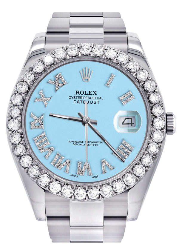 Rolex Datejust II Watch | 41 MM | Light Blue Roman Dial | Oyster Band