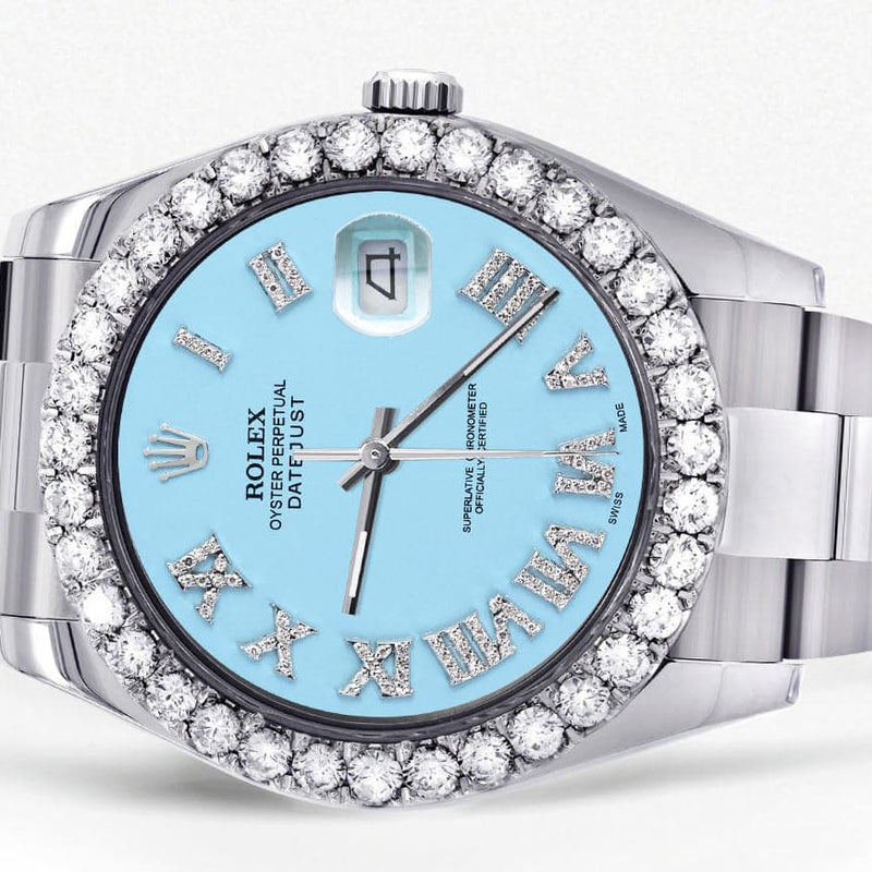 Rolex Datejust II Watch | 41 MM | Light Blue Roman Dial | Oyster Band