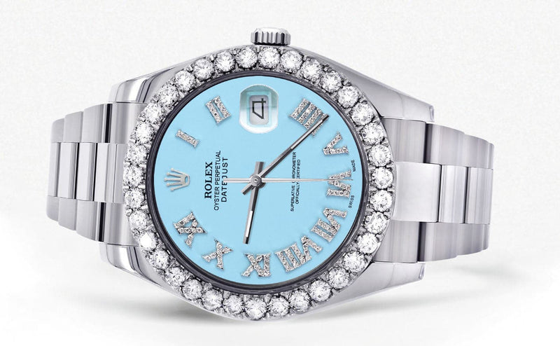 Rolex Datejust II Watch | 41 MM | Light Blue Roman Dial | Oyster Band