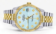 Mens Rolex Datejust Watch 16233 Two Tone | 36Mm | Light Blue Dial | Jubilee Band