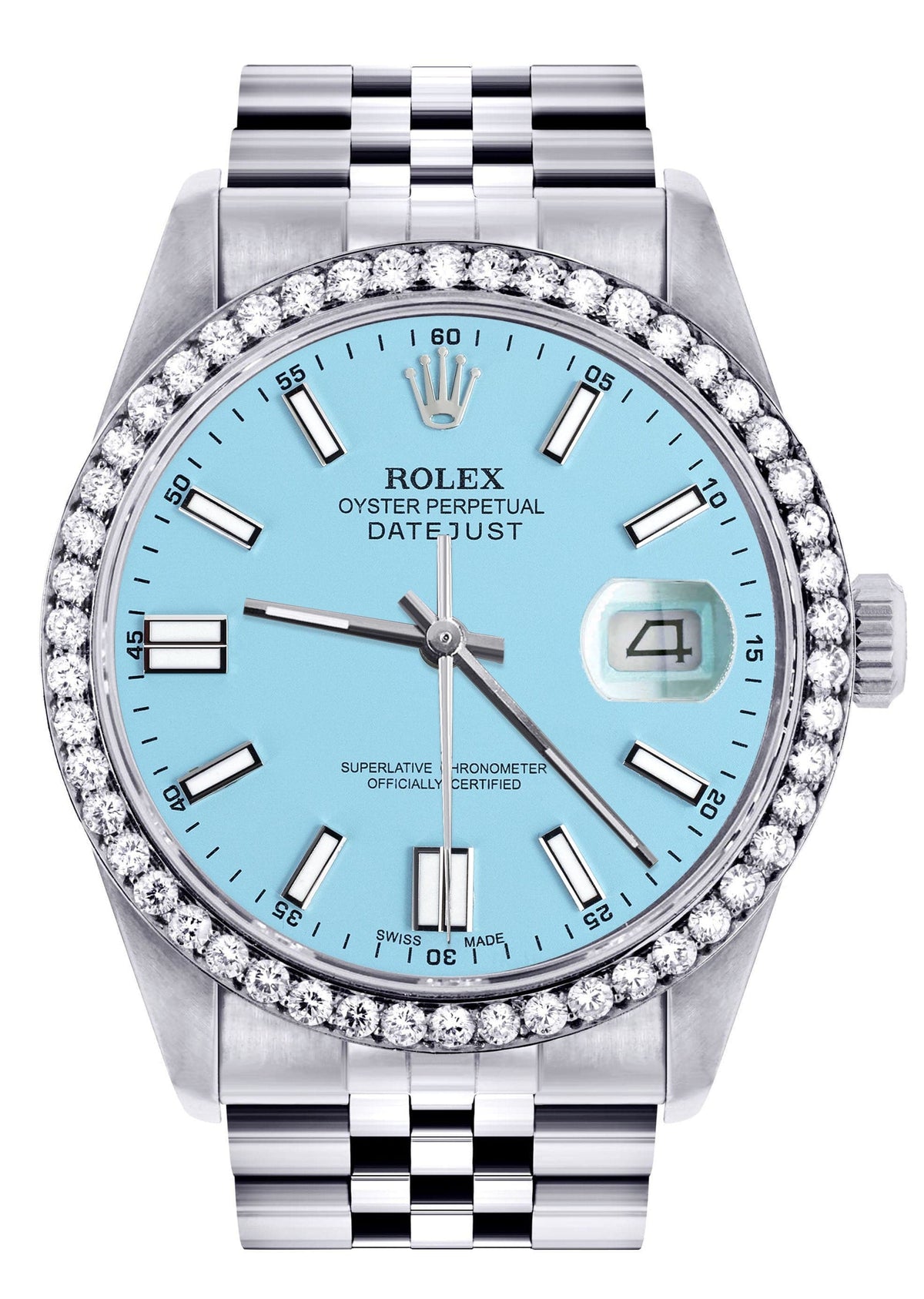 Mens Rolex Datejust Watch 16200 | 36Mm | Tiffany Blue Dial | Jubilee Band