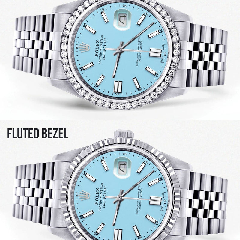Mens Rolex Datejust Watch 16200 | 36Mm | Tiffany Blue Dial | Jubilee Band