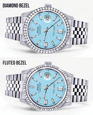Mens Rolex Datejust Watch 16200 | 36Mm | Tiffany Blue Dial | Jubilee Band