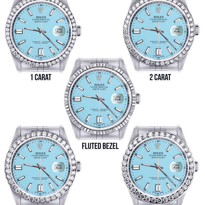 Mens Rolex Datejust Watch 16200 | 36Mm | Tiffany Blue Dial | Jubilee Band