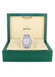 Mens Rolex Datejust Watch 16200 | 36Mm | Light Mother of Pearl Roman Numeral Dial | Two Row 4.25 Carat Bezel | Jubilee Band