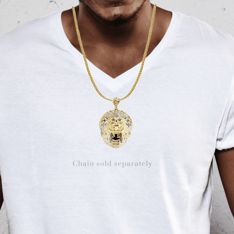 Lion 10K Gold Pendant | 17.9 Grams