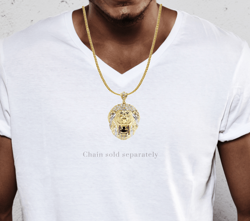 Lion 10K Gold Pendant | 17.9 Grams