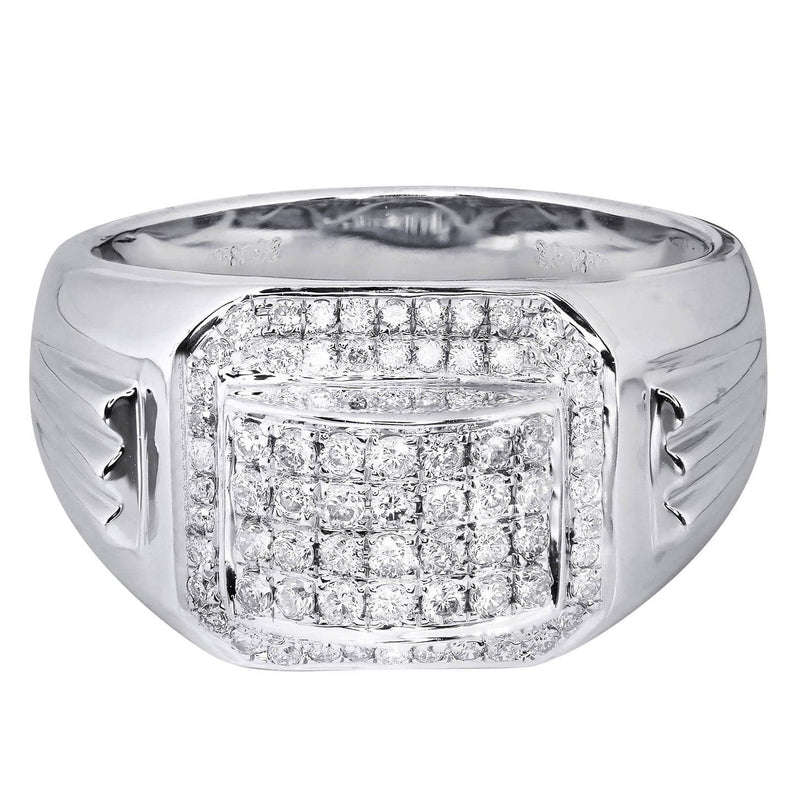 White Gold Mens Diamond Ring| 0.67 Carats| 9.61 Grams
