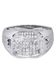 White Gold Mens Diamond Ring| 0.67 Carats| 9.61 Grams