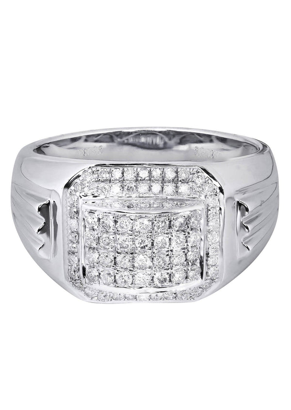 White Gold Mens Diamond Ring| 0.67 Carats| 9.61 Grams