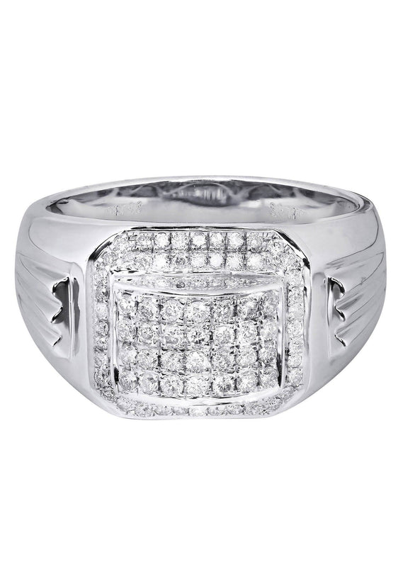 White Gold Mens Diamond Ring| 0.67 Carats| 9.61 Grams