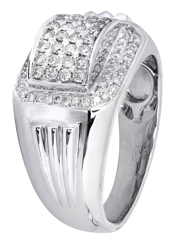 White Gold Mens Diamond Ring| 0.67 Carats| 9.61 Grams