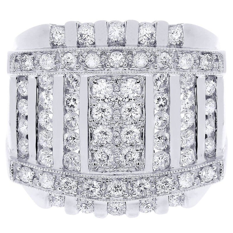 White Gold Mens Diamond Ring| 2.36 Carats| 18.86 Grams