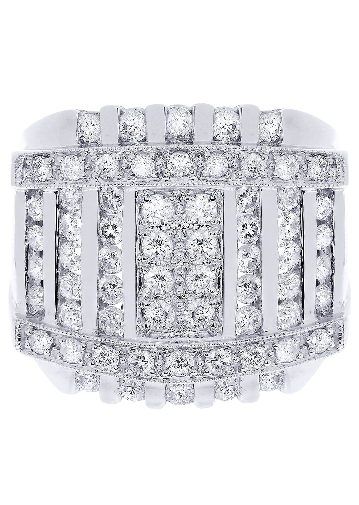White Gold Mens Diamond Ring| 2.36 Carats| 18.86 Grams