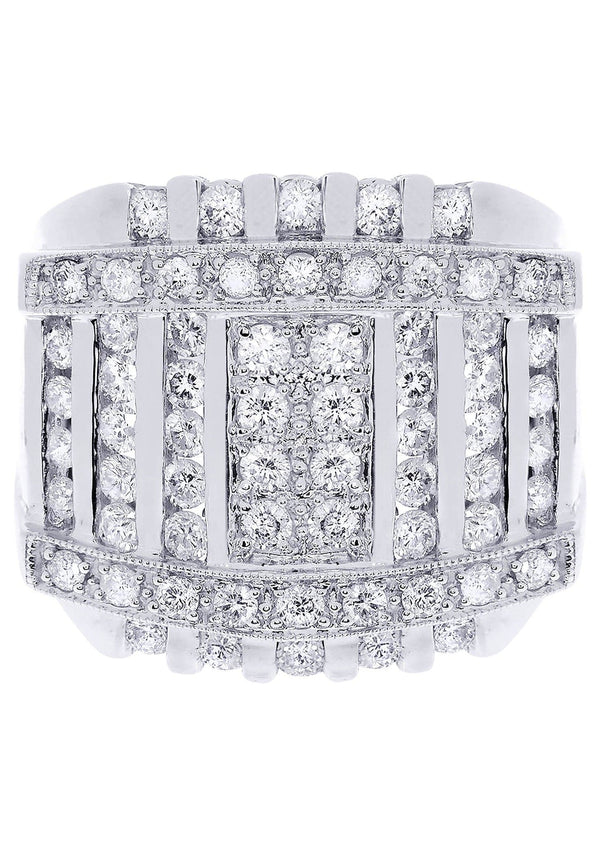 White Gold Mens Diamond Ring| 2.36 Carats| 18.86 Grams
