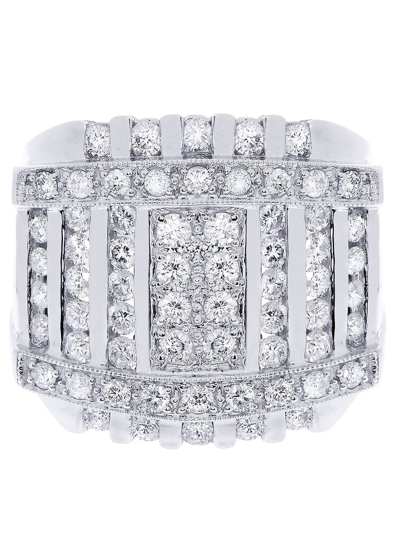 White Gold Mens Diamond Ring| 2.36 Carats| 18.86 Grams