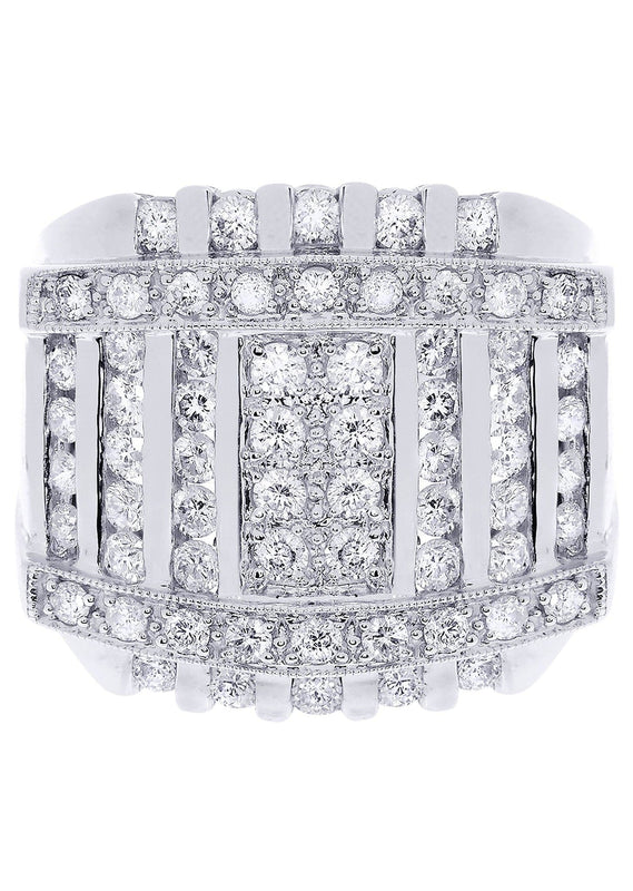 White Gold Mens Diamond Ring| 2.36 Carats| 18.86 Grams
