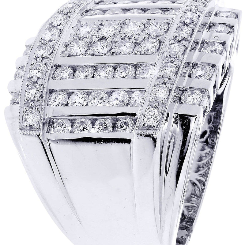 White Gold Mens Diamond Ring| 2.36 Carats| 18.86 Grams