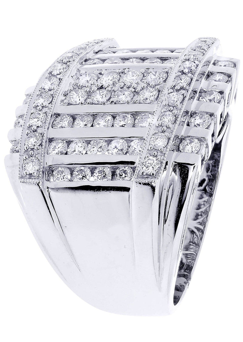White Gold Mens Diamond Ring| 2.36 Carats| 18.86 Grams