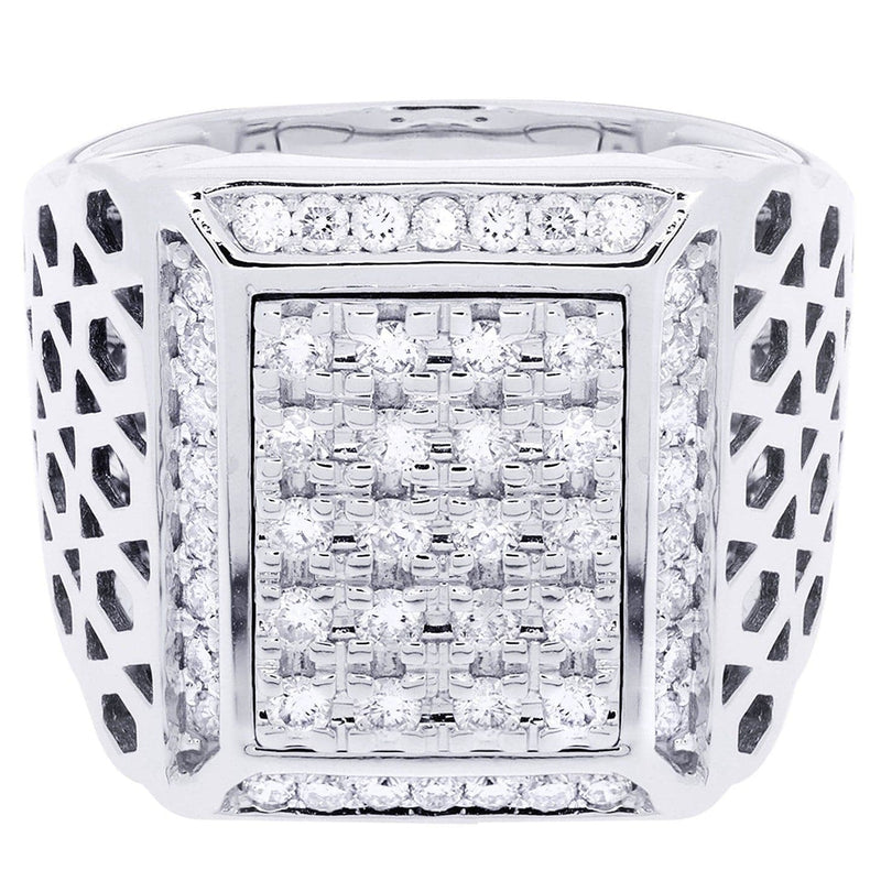 White Gold Mens Diamond Ring| 1.03 Carats| 19.11 Grams