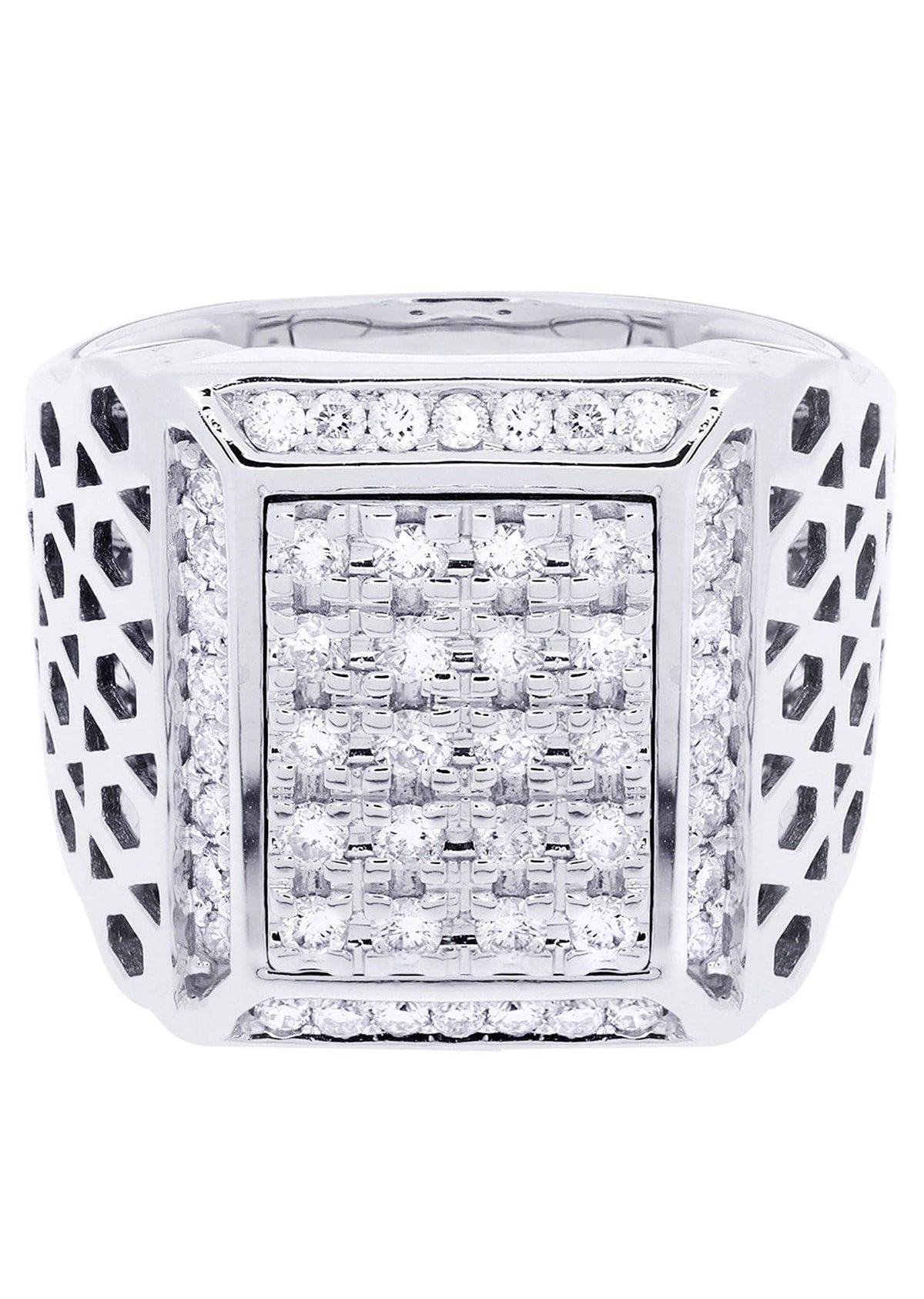 White Gold Mens Diamond Ring| 1.03 Carats| 19.11 Grams