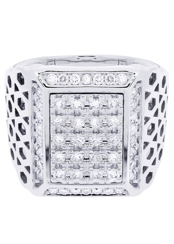 White Gold Mens Diamond Ring| 1.03 Carats| 19.11 Grams