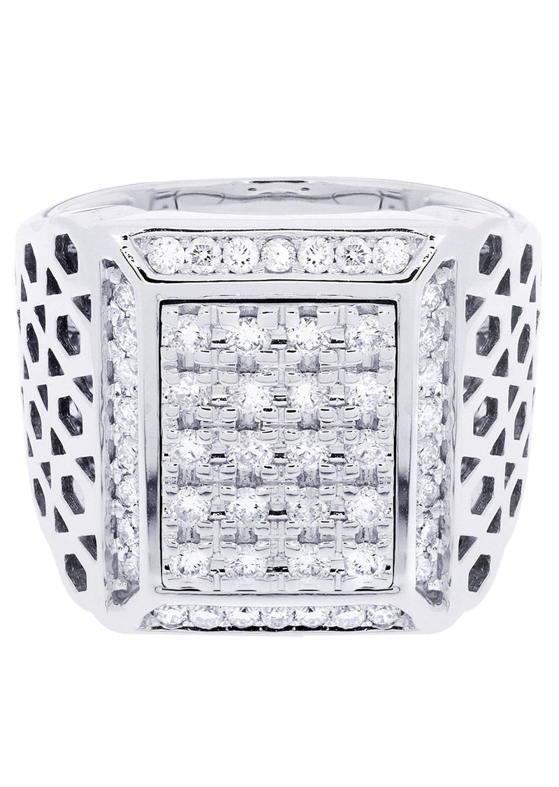 White Gold Mens Diamond Ring| 1.03 Carats| 19.11 Grams