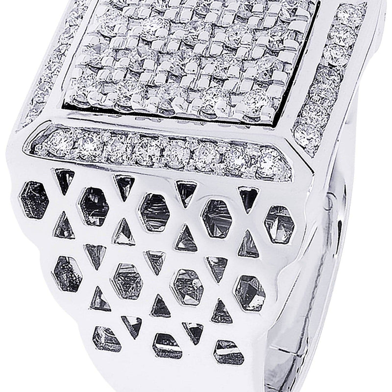 White Gold Mens Diamond Ring| 1.03 Carats| 19.11 Grams