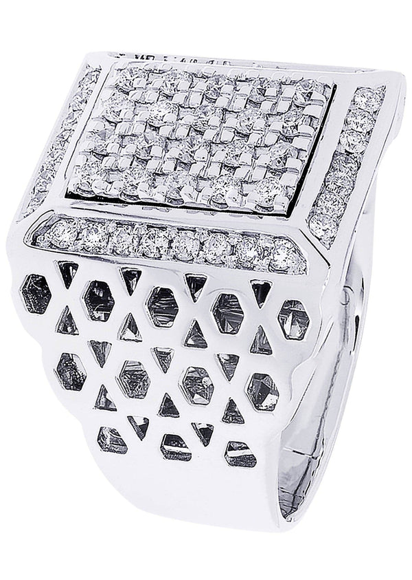 White Gold Mens Diamond Ring| 1.03 Carats| 19.11 Grams