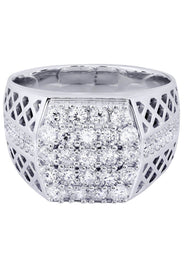 White Gold Mens Diamond Ring| 1.53 Carats| 12.89 Grams