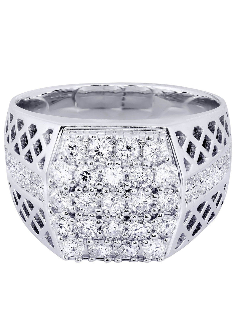 White Gold Mens Diamond Ring| 1.53 Carats| 12.89 Grams
