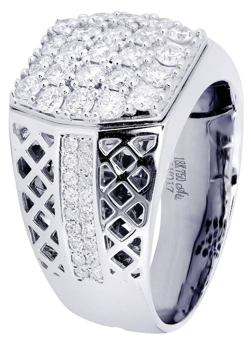 White Gold Mens Diamond Ring| 1.53 Carats| 12.89 Grams