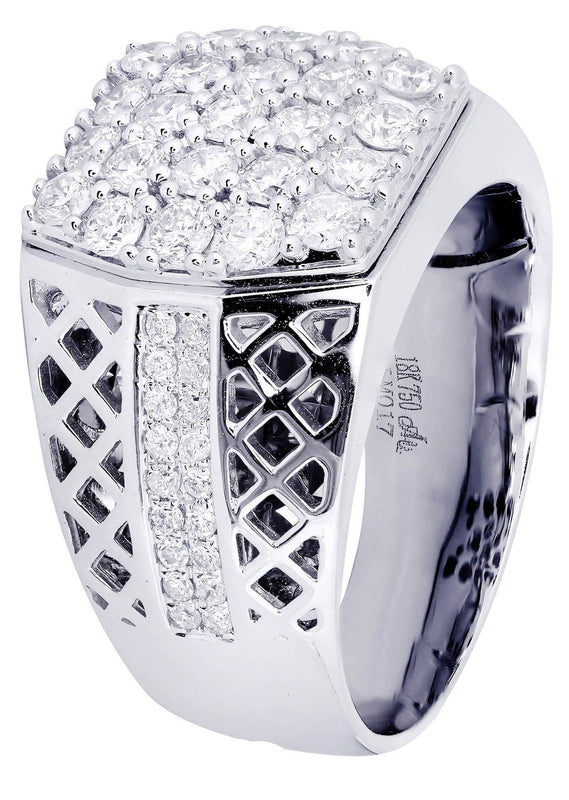 White Gold Mens Diamond Ring| 1.53 Carats| 12.89 Grams