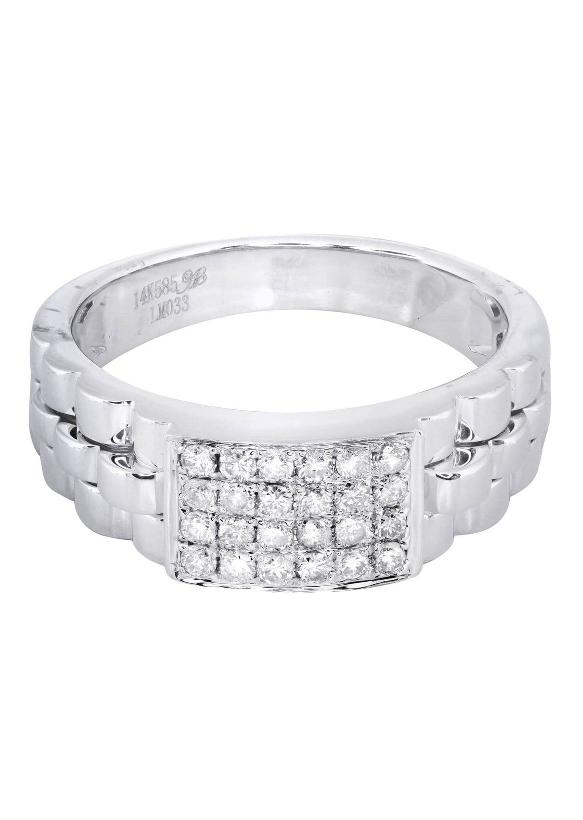 White Gold Mens Diamond Ring| 0.43 Carats| 7.13 Grams