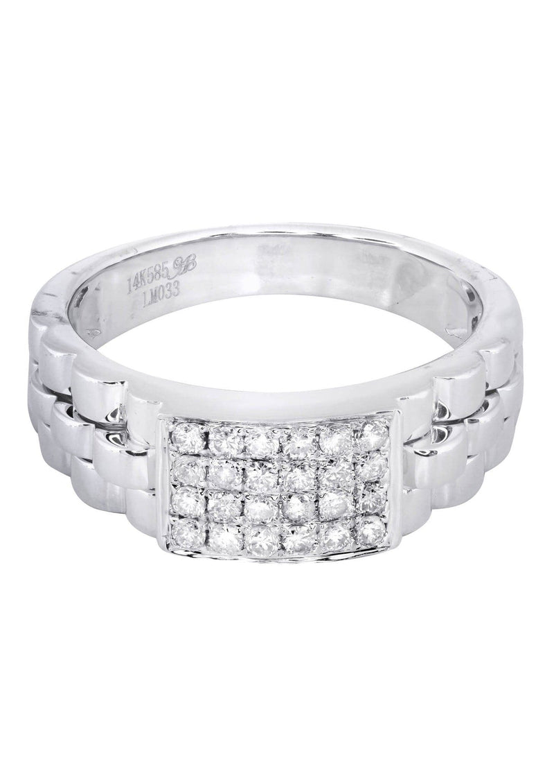 White Gold Mens Diamond Ring| 0.43 Carats| 7.13 Grams