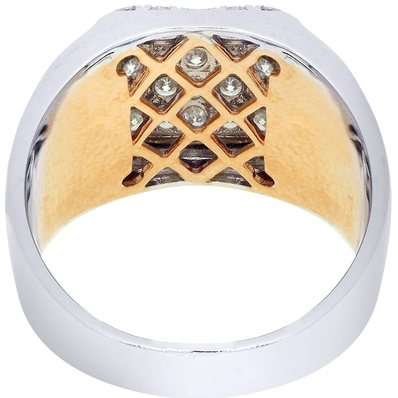 White Gold Mens Diamond Ring| 1.61 Carats| 12 Grams