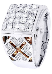 White Gold Mens Diamond Ring| 1.61 Carats| 12 Grams
