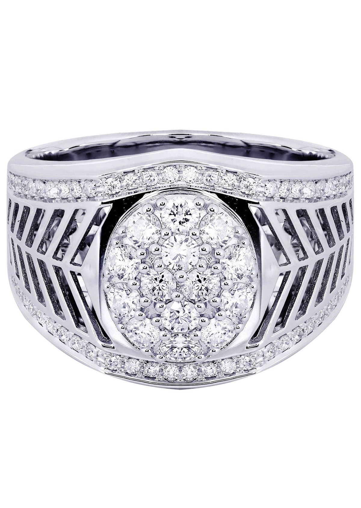 White Gold Mens Diamond Ring| 1.06 Carats| 13.66 Grams