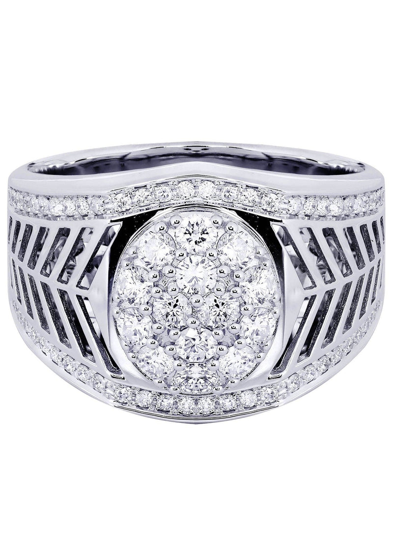White Gold Mens Diamond Ring| 1.06 Carats| 13.66 Grams